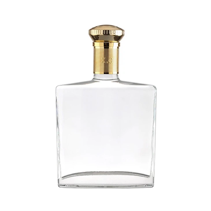 Bottiglia piatta quadrata bottiglia in vetro brandy 700ml